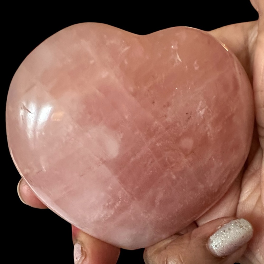 Rose Quartz Heart Crystal - Picture 4 of 9